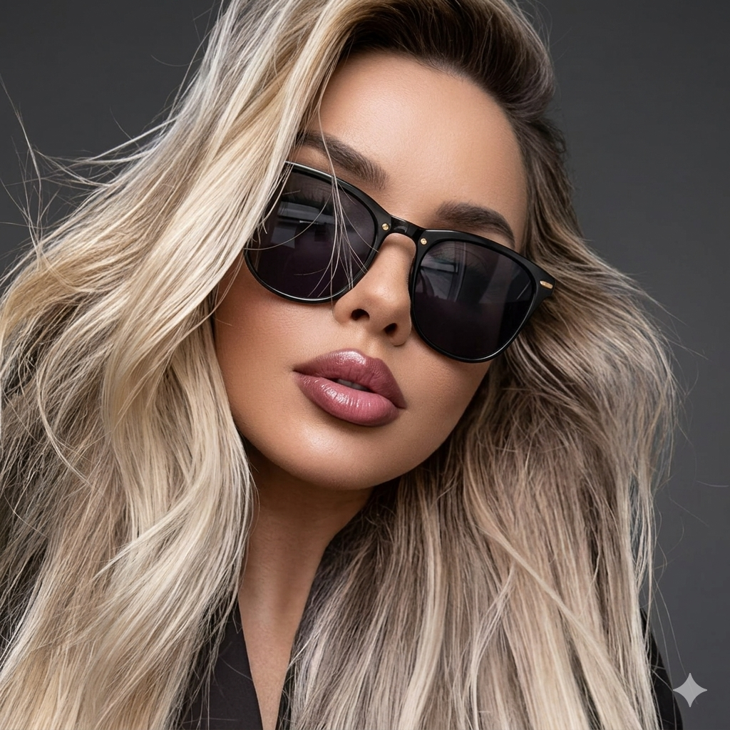 Designer Square Cat-Eye Protective Sunglasses
