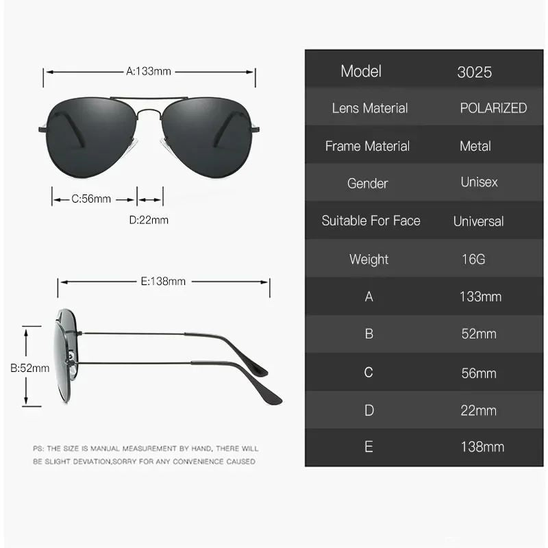 Luxury Polarized Vintage Square Sunglasses